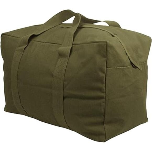 Canvas Parachute Cargo Bag – Extra Large Travel Duffle Bag with 75L - Picture 7 of 14